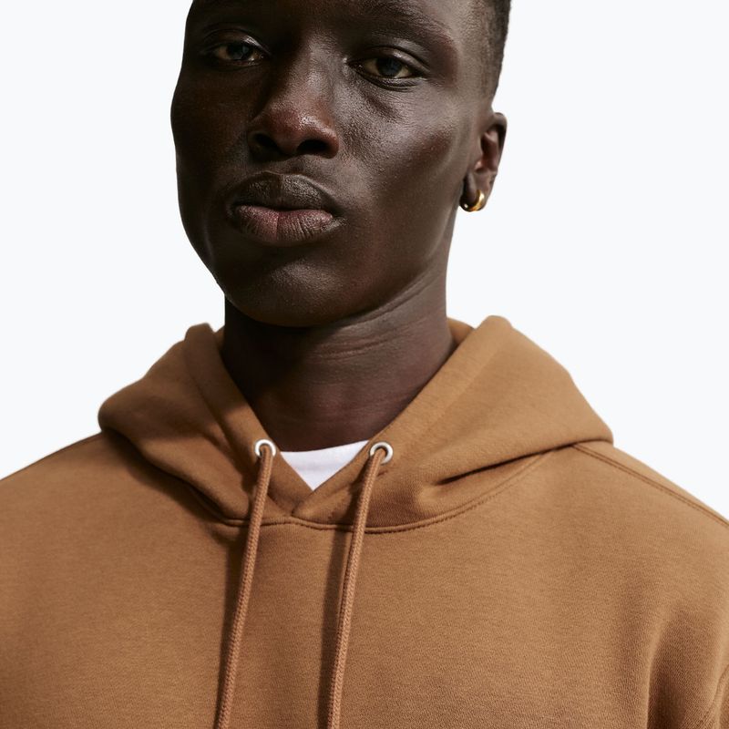 Bluză pentru bărbați Nike Club Pullover Hoodie ale brown/ale brown/white 5