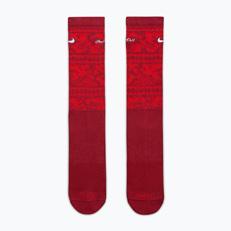 Șosete Nike Everyday Plus Cushioned Crew team crimson/metallic silver 2