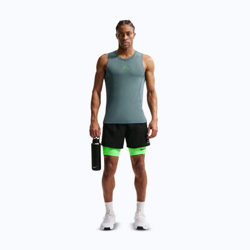 Pantaloni scurți de antrenament pentru bărbați Nike Pro Dri-Fit Fitness Long green strike/black 2