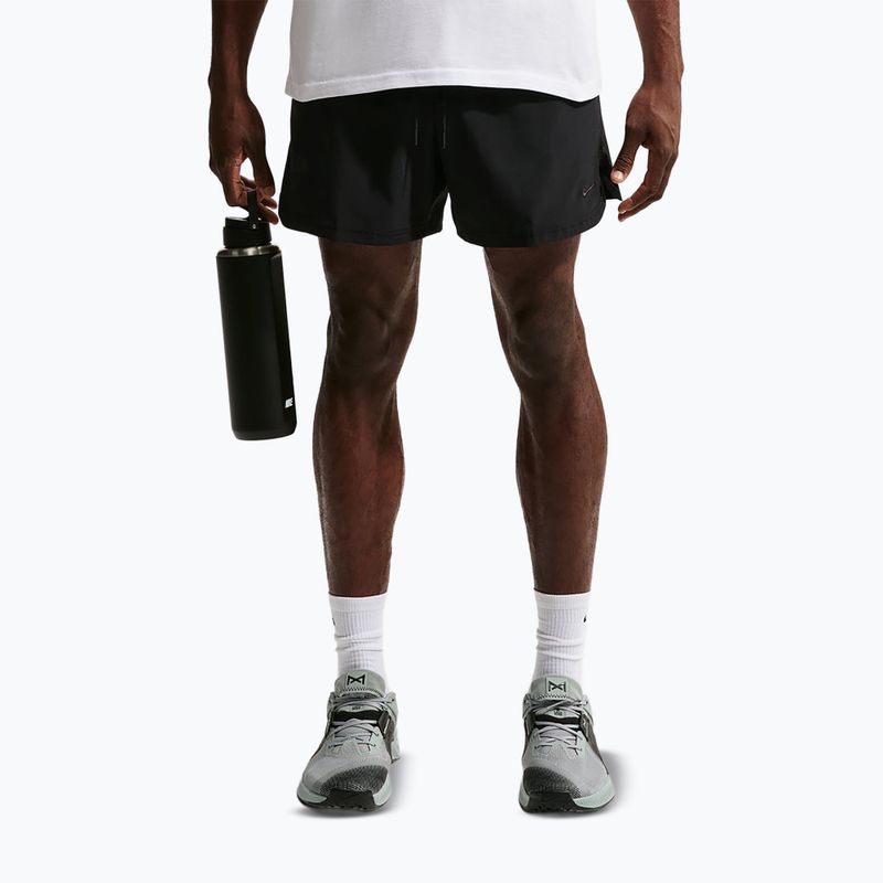 Pantaloni scurți de antrenament pentru bărbați Nike N.A.C. Dri-Fit 5" black/black/dark smoke grey