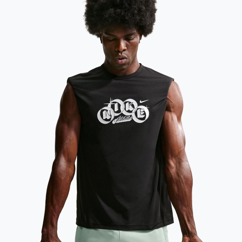 Tricou de antrenament bărbați Nike Hyverse Dri-Fit Training black/white