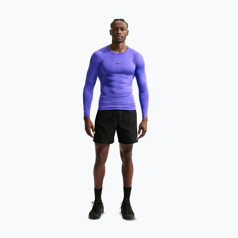 Longsleeve de antrenament pentru bărbați Nike Pro Dri-Fit Tight Fitness persian violet/black 2