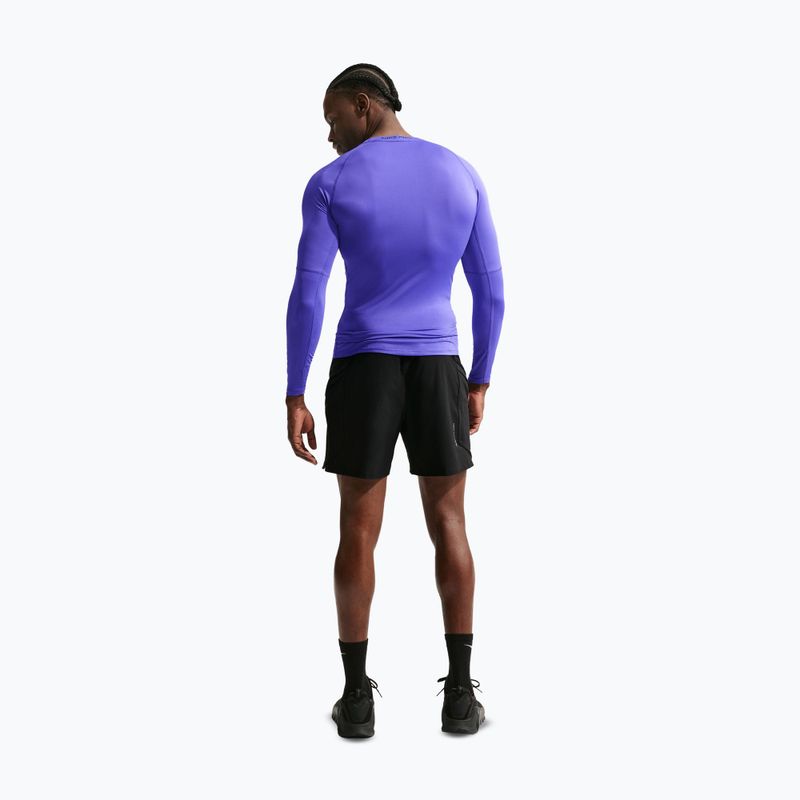 Longsleeve de antrenament pentru bărbați Nike Pro Dri-Fit Tight Fitness persian violet/black 3