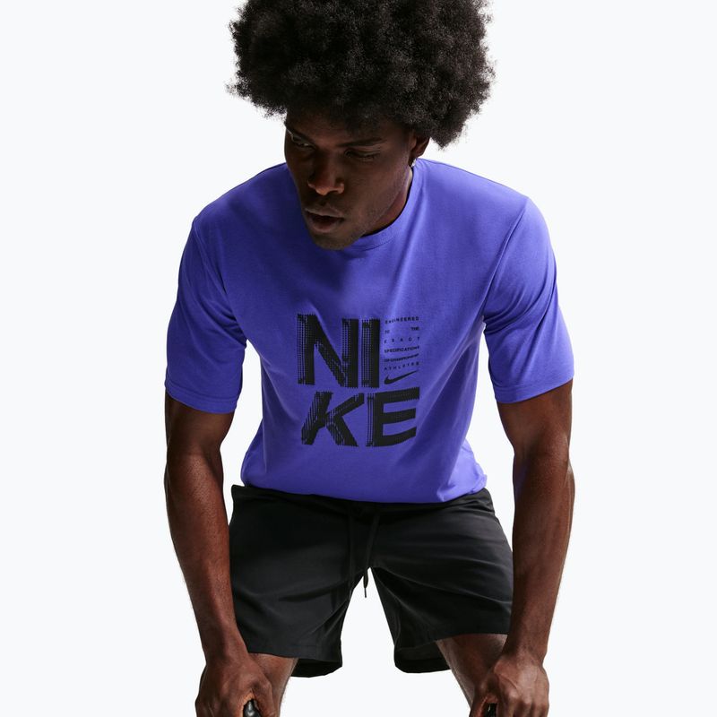 Tricou de antrenament bărbați Nike Hyverse Dri-Fit Persian violet/black 4