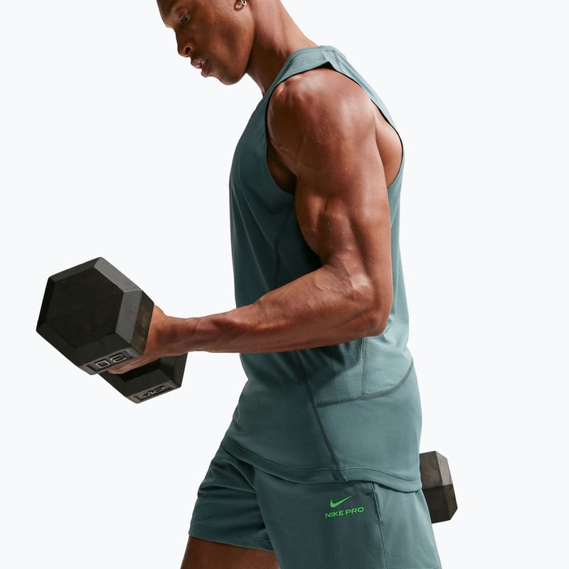 Pantaloni scurți pentru bărbați Nike Pro Training Dri-Fit 6" mineral slate/green strike 6