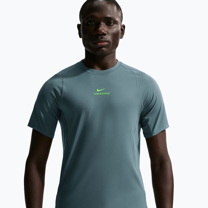 Tricou de antrenament pentru bărbați Nike Pro Training Dri-Fit mineral slate/green strike 4