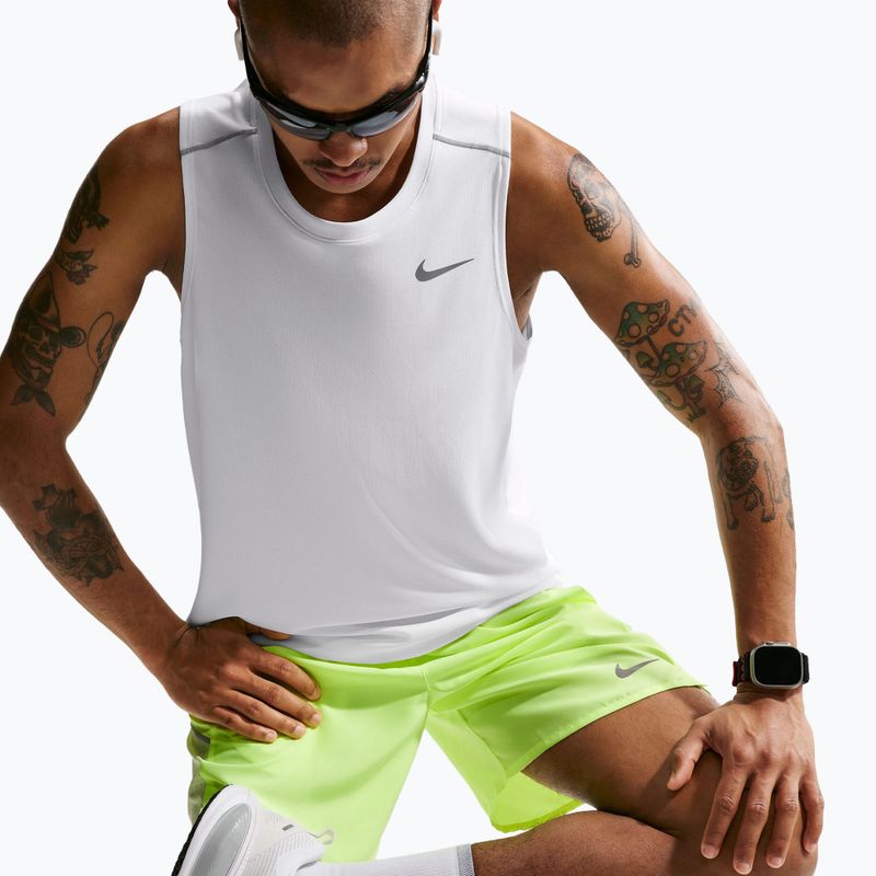 Tricou de alergare pentru bărbați Nike Miler Dri-Fit white 4