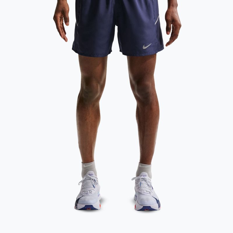Pantaloni scurți de alergare pentru bărbați Nike Miler Dri-Fit 2in1 5" midnight navy 4