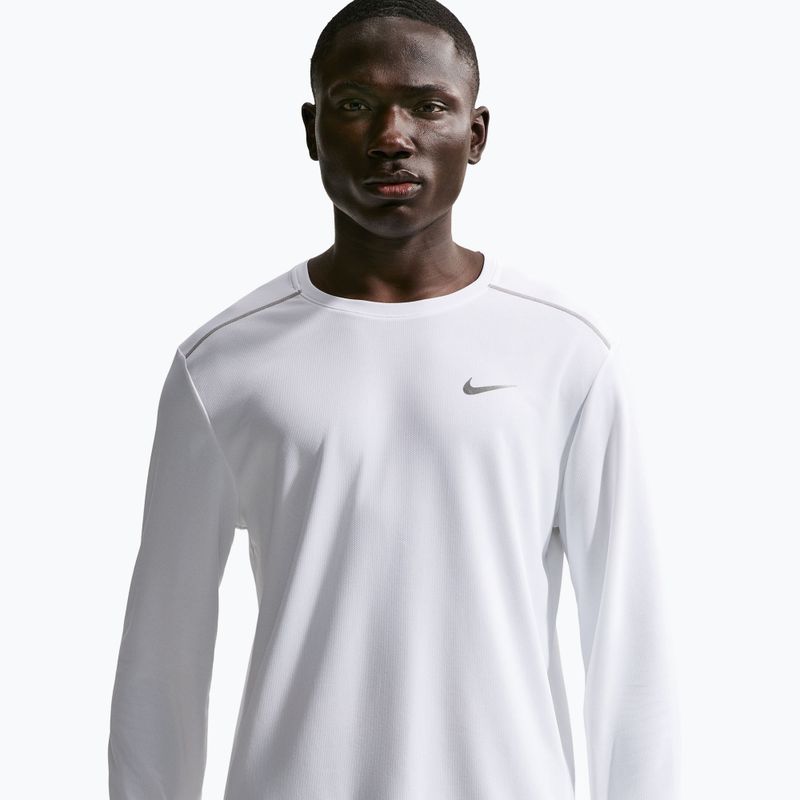 Longsleeve de alergare pentru bărbați Nike Miler Dri-Fit UV white 5