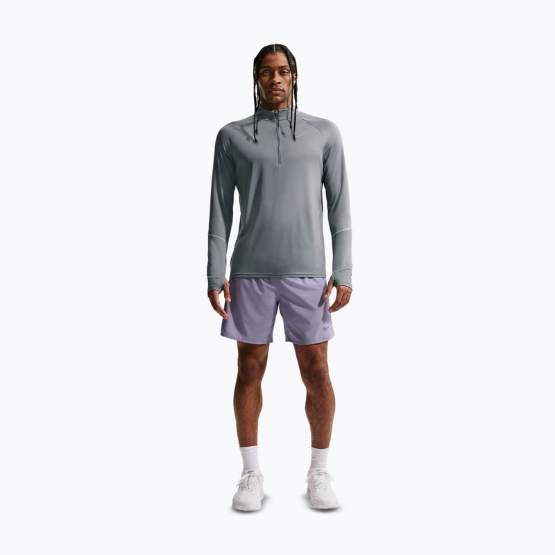 Bluză de alergare pentru bărbați Nike Miler Dri-Fit UV 1/2 Zip smoke grey 2