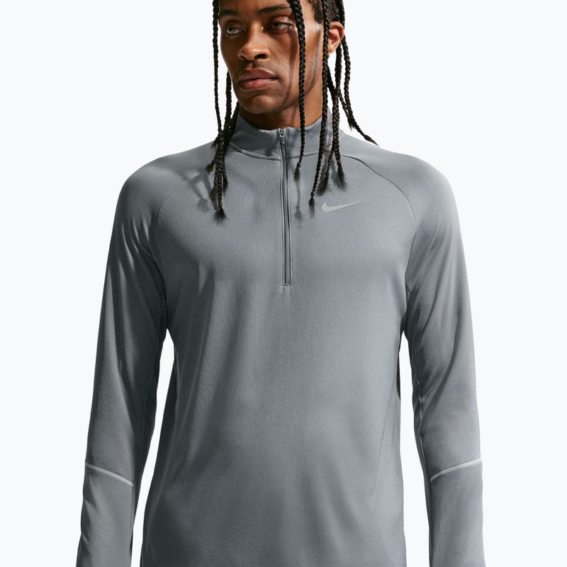Bluză de alergare pentru bărbați Nike Miler Dri-Fit UV 1/2 Zip smoke grey 5