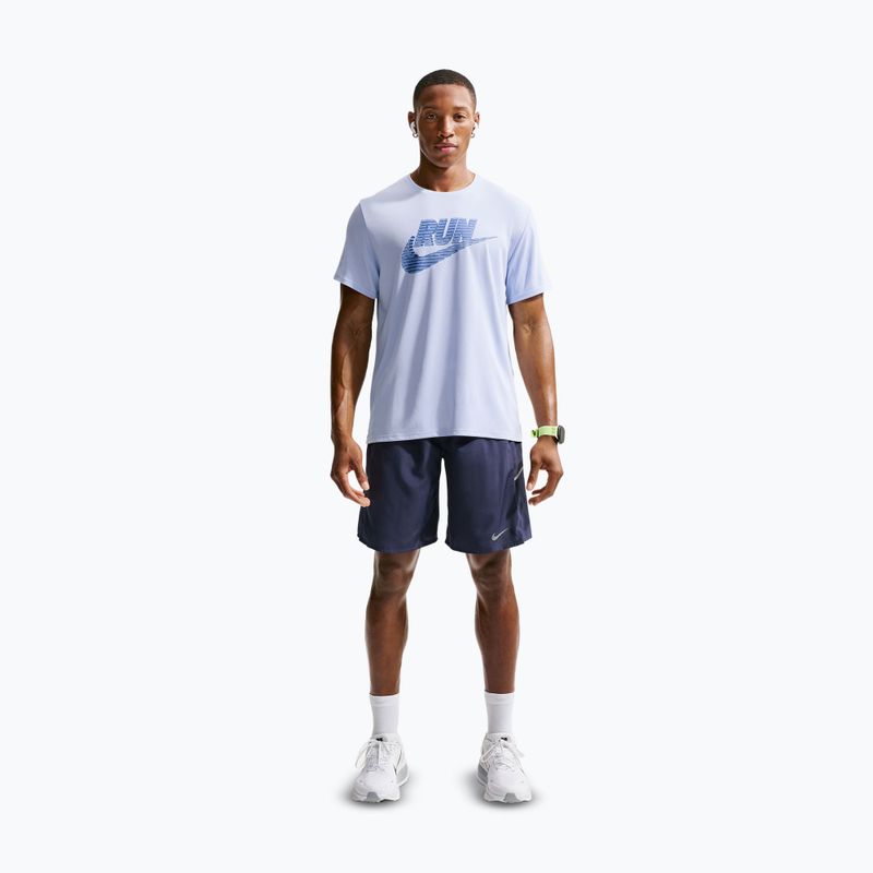 Tricou de alergare pentru bărbați Nike Miler Dri-Fit UV hydrogen blue/lapis 2