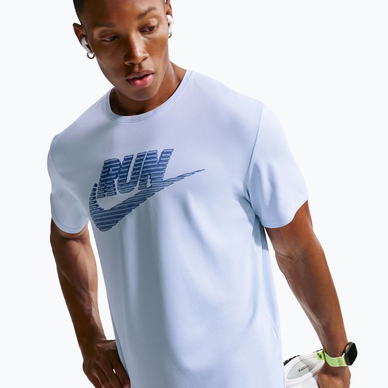 Tricou de alergare pentru bărbați Nike Miler Dri-Fit UV hydrogen blue/lapis 4