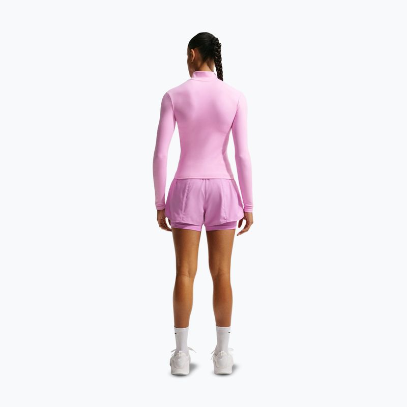 Pantaloni scurți de alergare pentru femei Nike One Dri-FIT 2IN1 light magenta/white 3