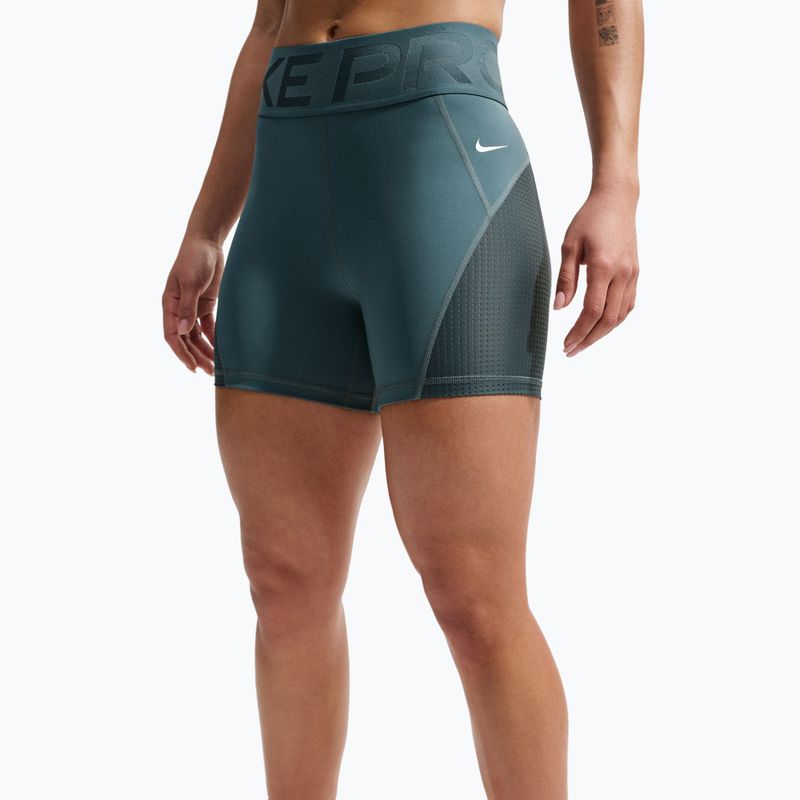 Pantaloni scurți pentru femei Nike Pro Sculpt High Waisted 5" Biker mineral slate/faded spruce/white 4