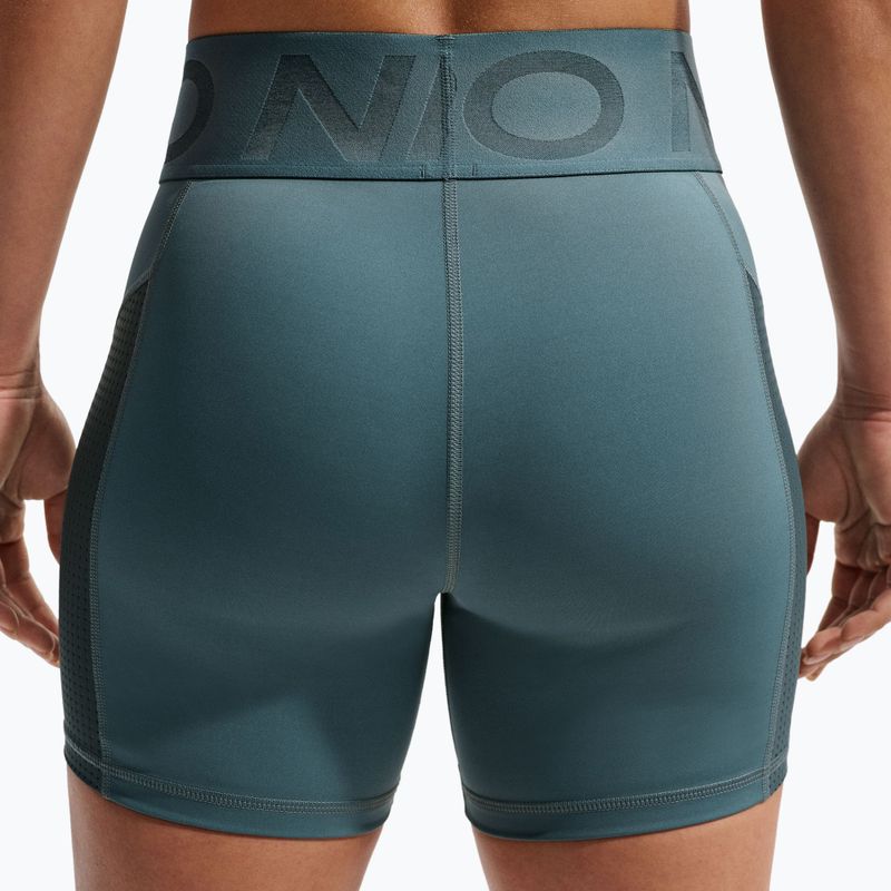Pantaloni scurți pentru femei Nike Pro Sculpt High Waisted 5" Biker mineral slate/faded spruce/white 5