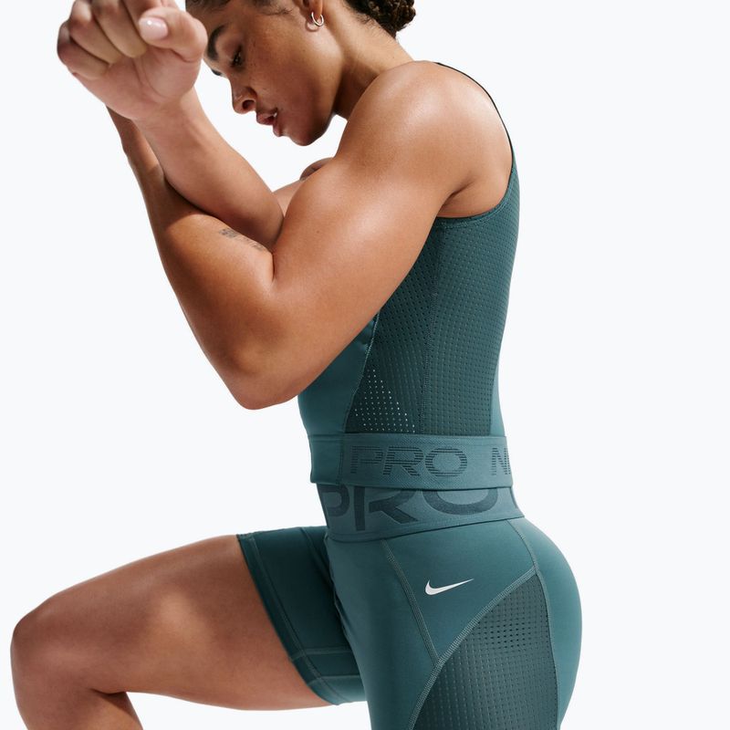 Pantaloni scurți pentru femei Nike Pro Sculpt High Waisted 5" Biker mineral slate/faded spruce/white 6