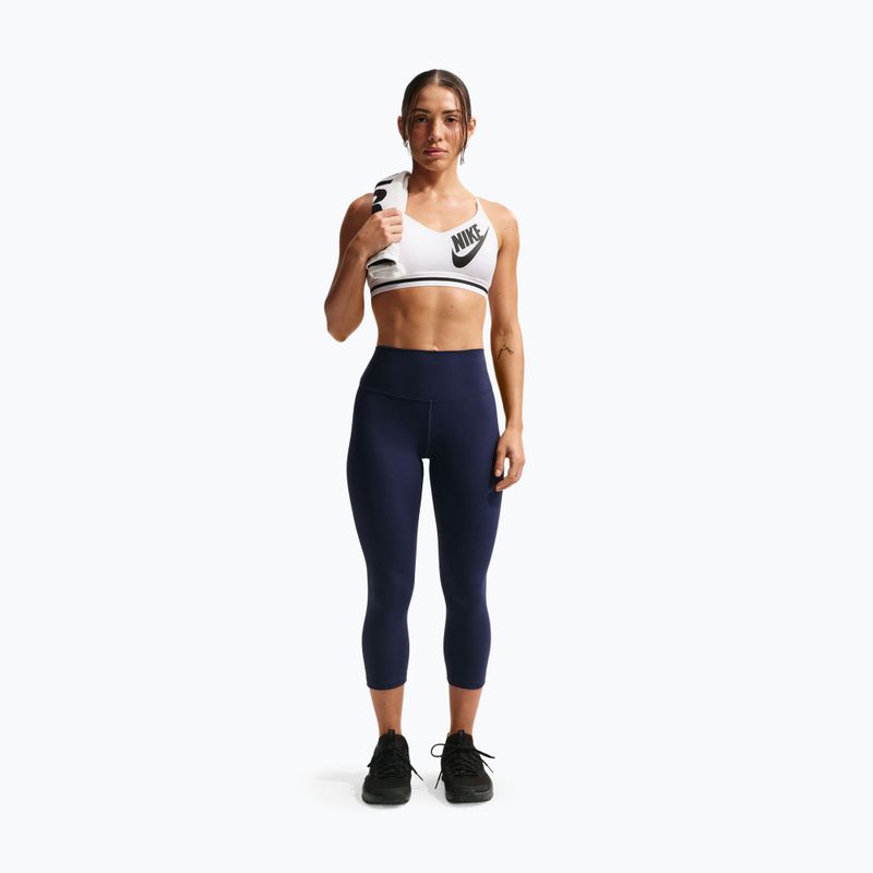 Sutien de antrenament Nike Indy Light Support white/black 2