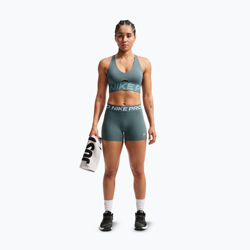 Sutien de antrenament Nike Pro Sculpt Medium Support mineral slate/denim turquoise/white 2