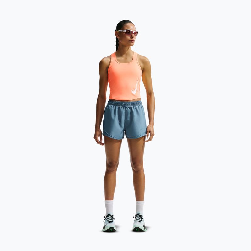 Tricou de alergare pentru femei Nike Swoosh Run Dri-Fit orange pulse/photon dust/white 2