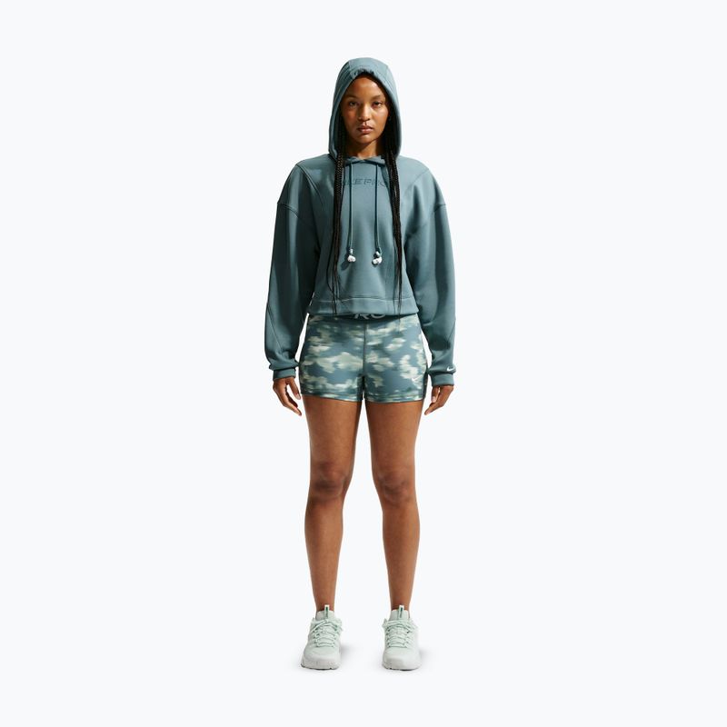 Bluză de antrenament pentru femei Nike Pro Therma-Fit Hoodie mineral slate/white 2
