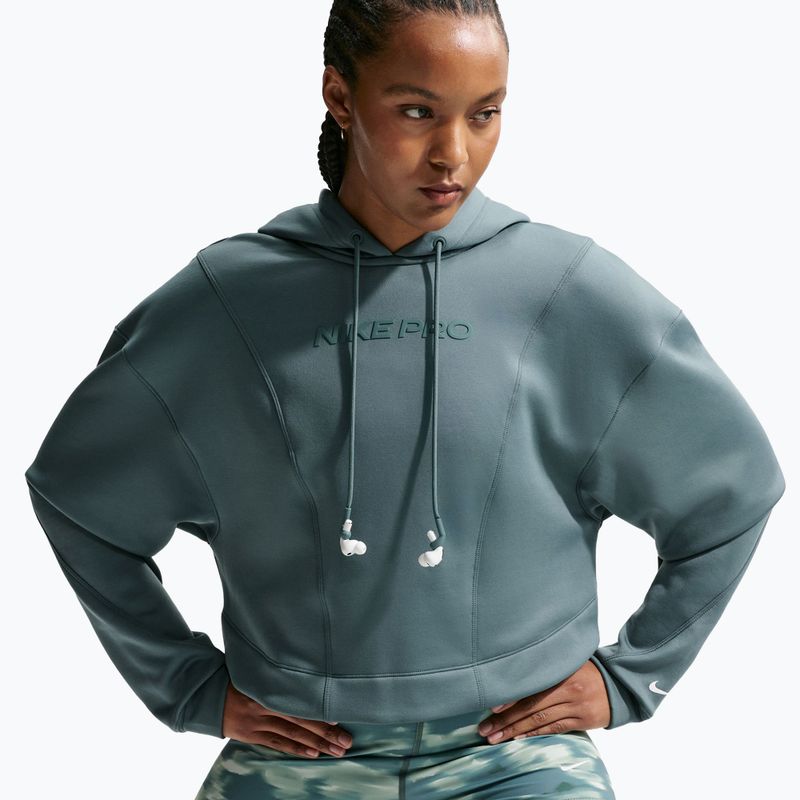 Bluză de antrenament pentru femei Nike Pro Therma-Fit Hoodie mineral slate/white 4