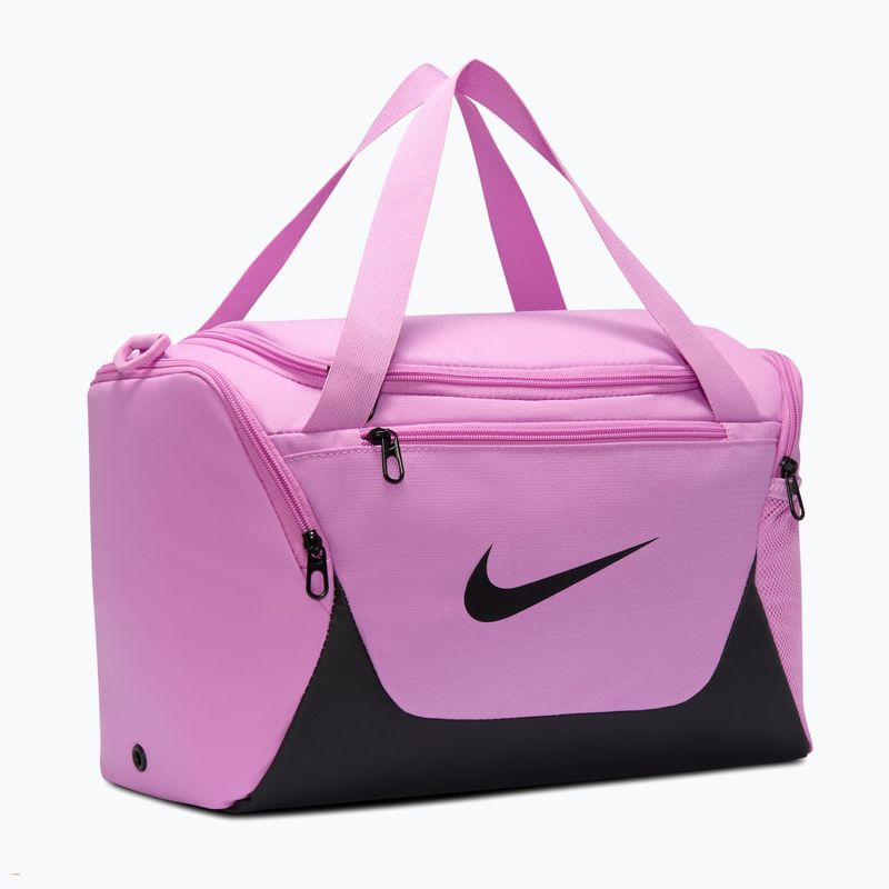 Geantă de antrenament Nike Brasilia Duffel Extra Small 24 l light magenta/black/black 2