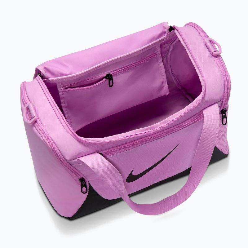 Geantă de antrenament Nike Brasilia Duffel Extra Small 24 l light magenta/black/black 4