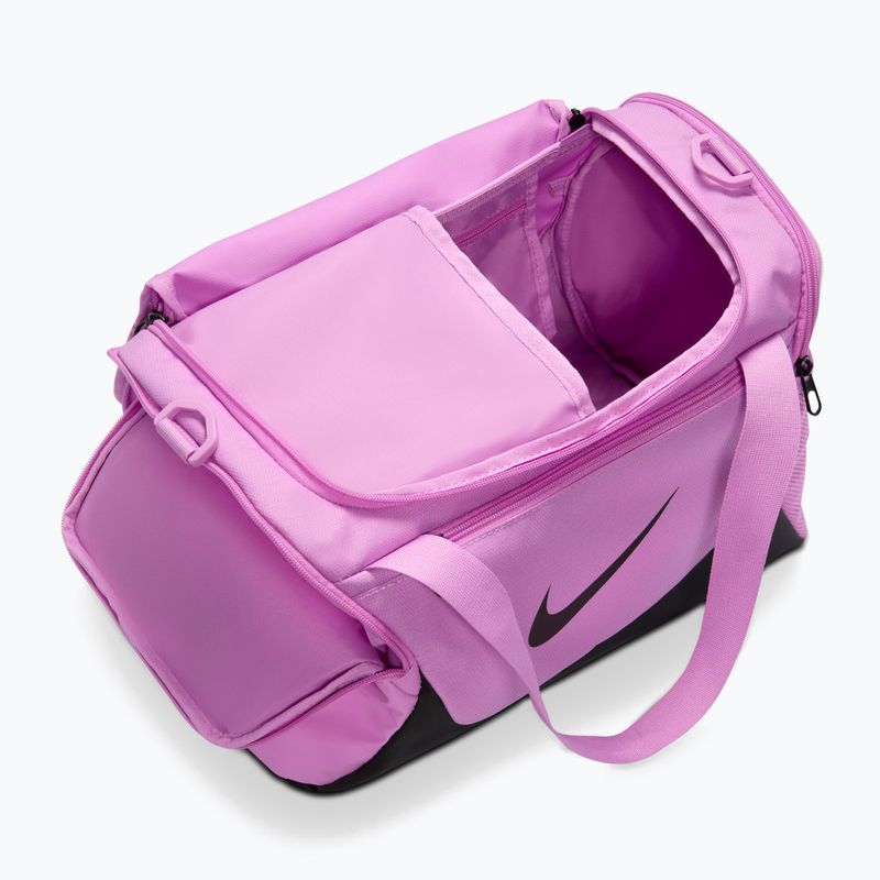 Geantă de antrenament Nike Brasilia Duffel Extra Small 24 l light magenta/black/black 5