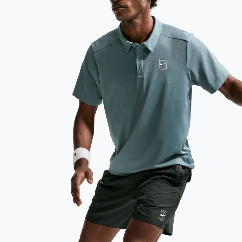 Pantaloni scurți de tenis pentru bărbați Nike Court Dri-Fit Advantage 6" black spruce/white 5