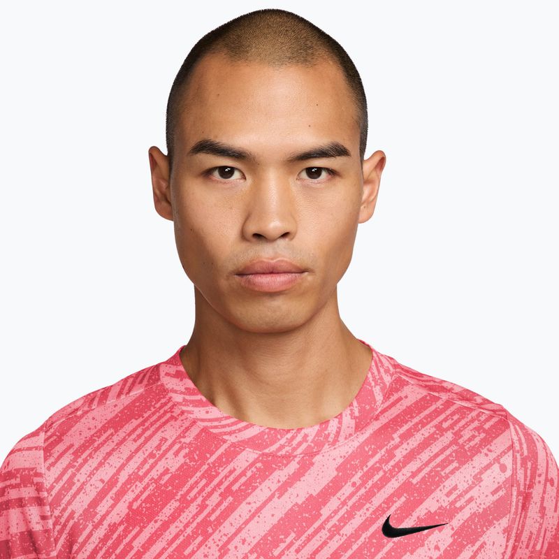 Tricou de tenis pentru bărbați Nike Court Dri-Fit Victory Print pink foam/black 3