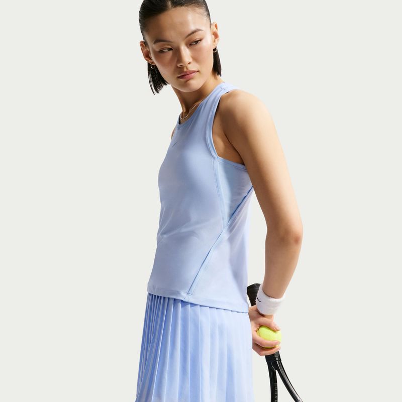 Fustă de tenis Nike Victory Dri-Fit High-Waisted Pleated hydrogen blue/hydrogen blue/white 4