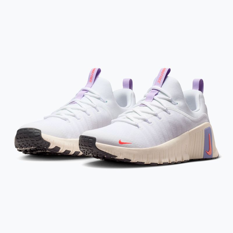 Încălțăminte de antrenament pentru femei Nike Free Metcon 6 white/violet mist/chalk/hot lava 10