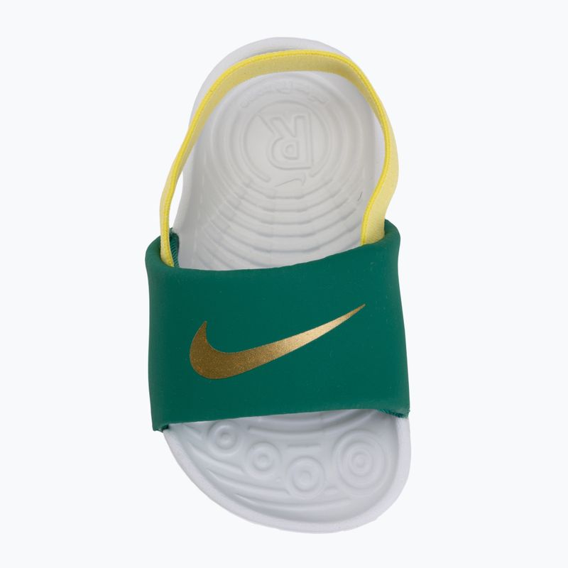 Șlapi pentru copii Nike Kawa malachite/sonic yellow 5
