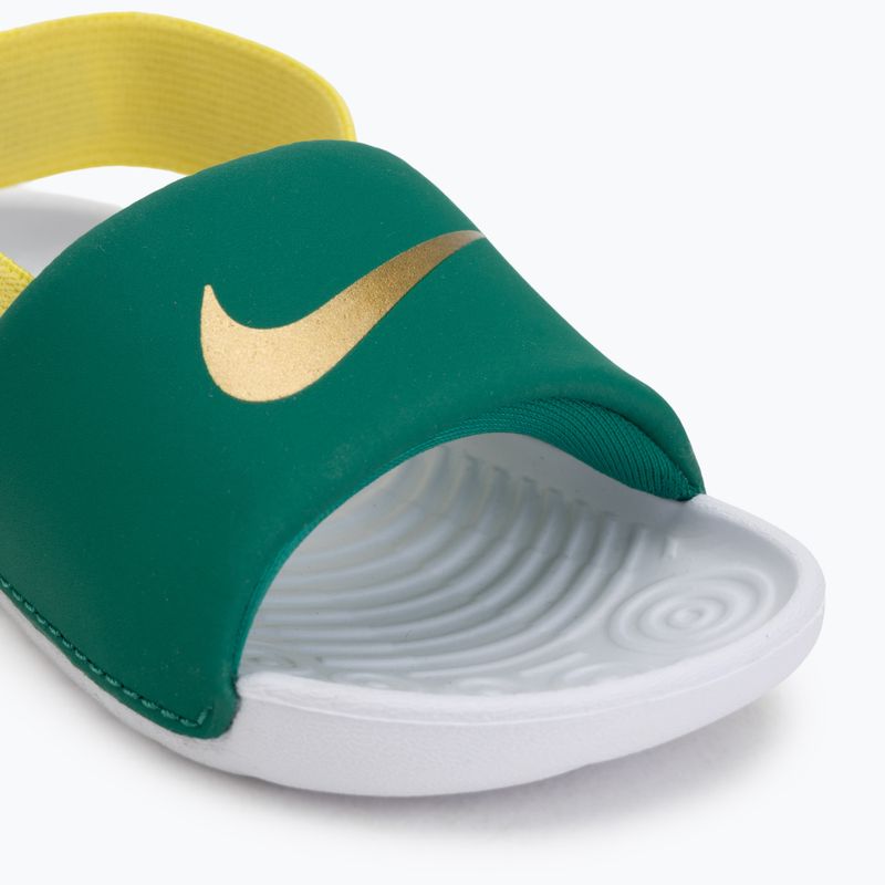 Șlapi pentru copii Nike Kawa malachite/sonic yellow 7