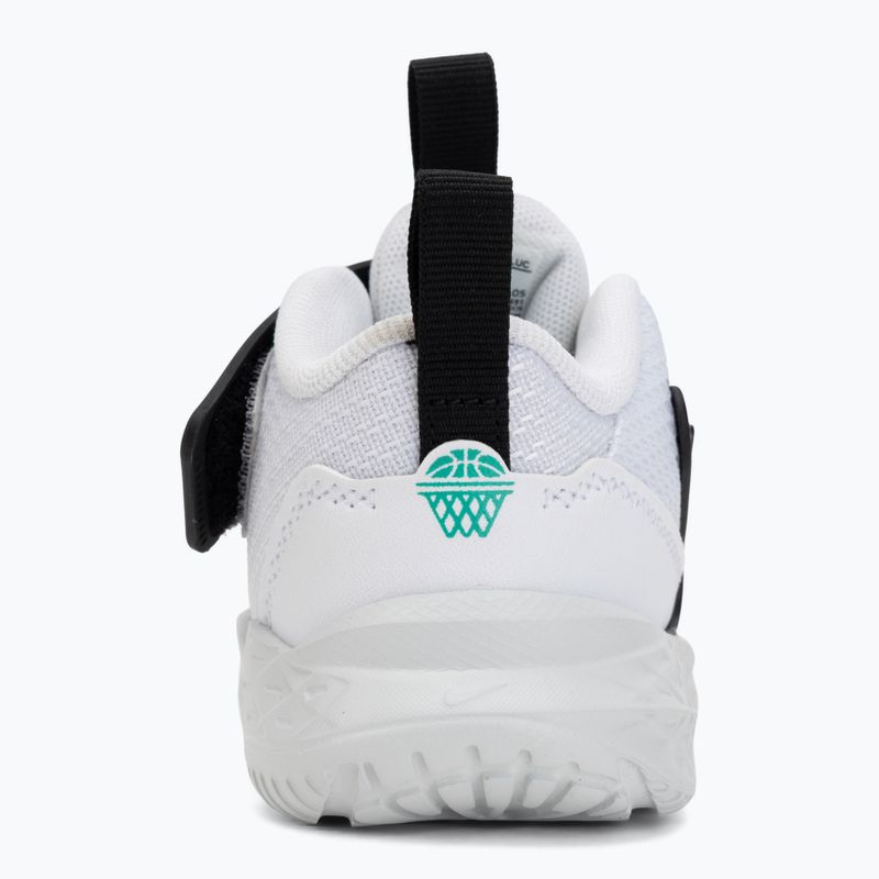 Încălțăminte pentru copii Nike Team Hustle D 12 white/black/clear emerald/topaz gold 6