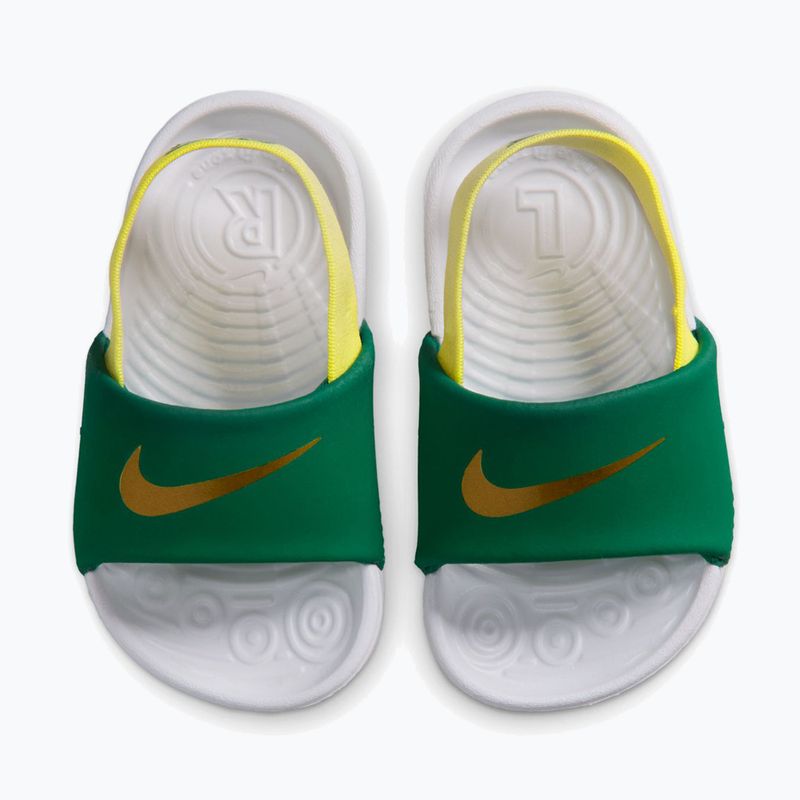 Șlapi pentru copii Nike Kawa malachite/sonic yellow 5