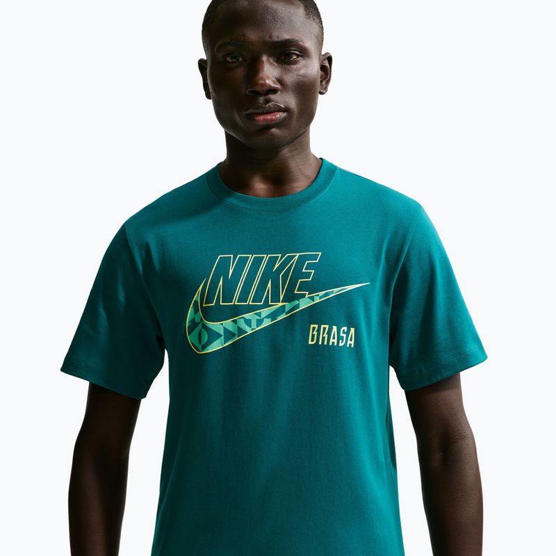 Tricou de fotbal pentru bărbați Nike Brazil Soccer geode teal 4