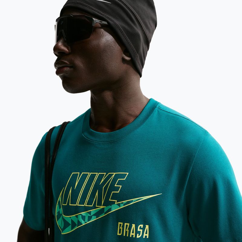 Tricou de fotbal pentru bărbați Nike Brazil Soccer geode teal 5