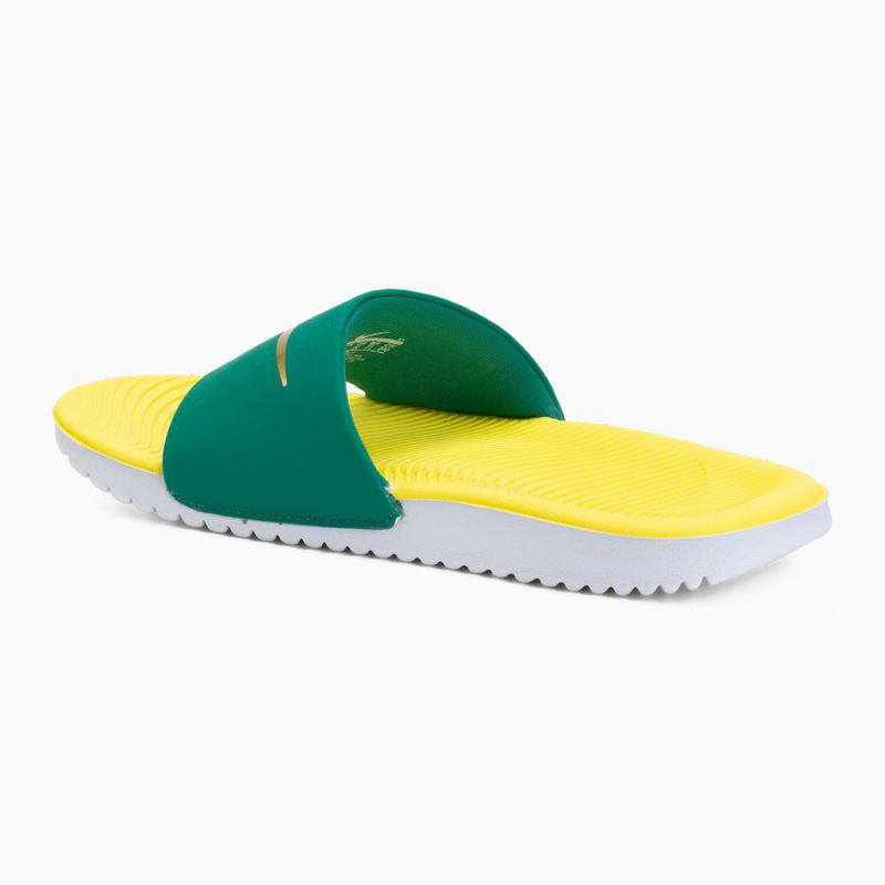 Șlapi pentru copii Nike Coffee malachite/sonic yellow/metallic gold 3