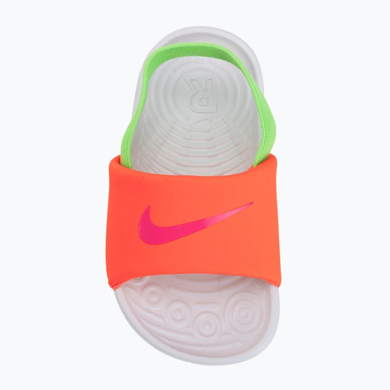 Șlapi pentru copii Nike Kawa total orange/green strike 5