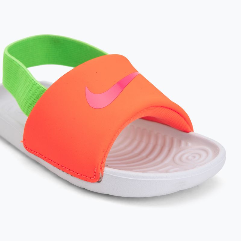 Șlapi pentru copii Nike Kawa total orange/green strike 7