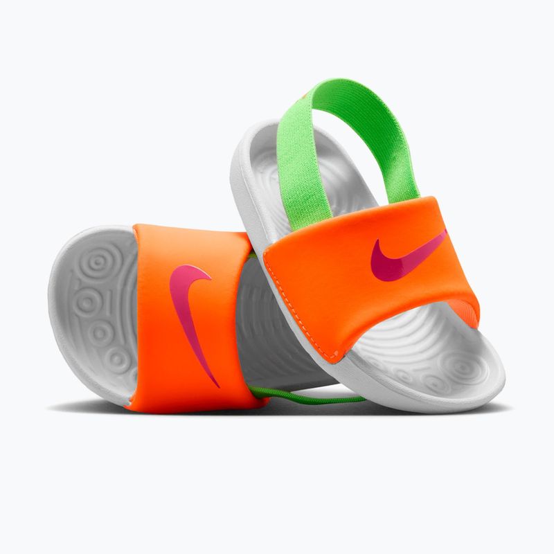 Șlapi pentru copii Nike Kawa total orange/green strike 3