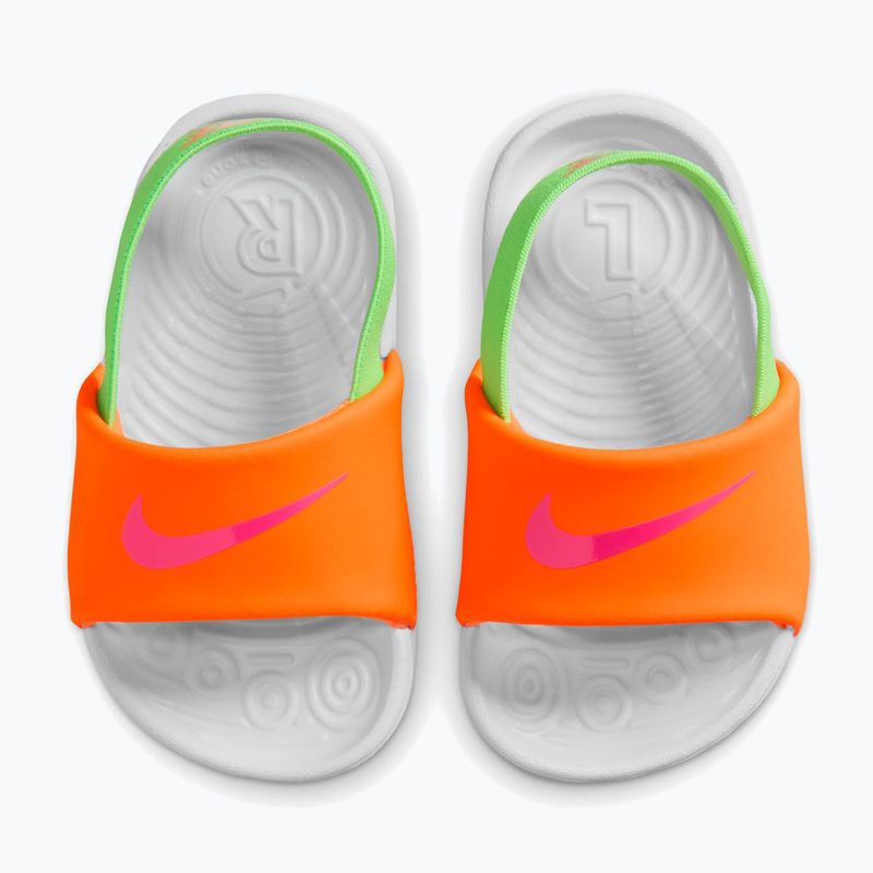 Șlapi pentru copii Nike Kawa total orange/green strike 5