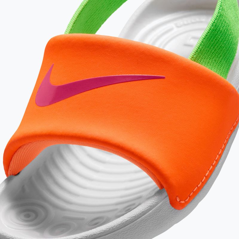 Șlapi pentru copii Nike Kawa total orange/green strike 7