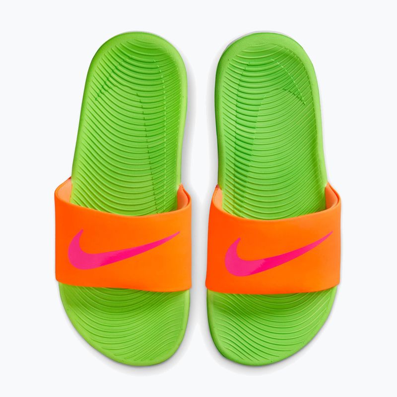 Șlapi pentru copii Nike Coffee total orange/green strike/hyper pink 3