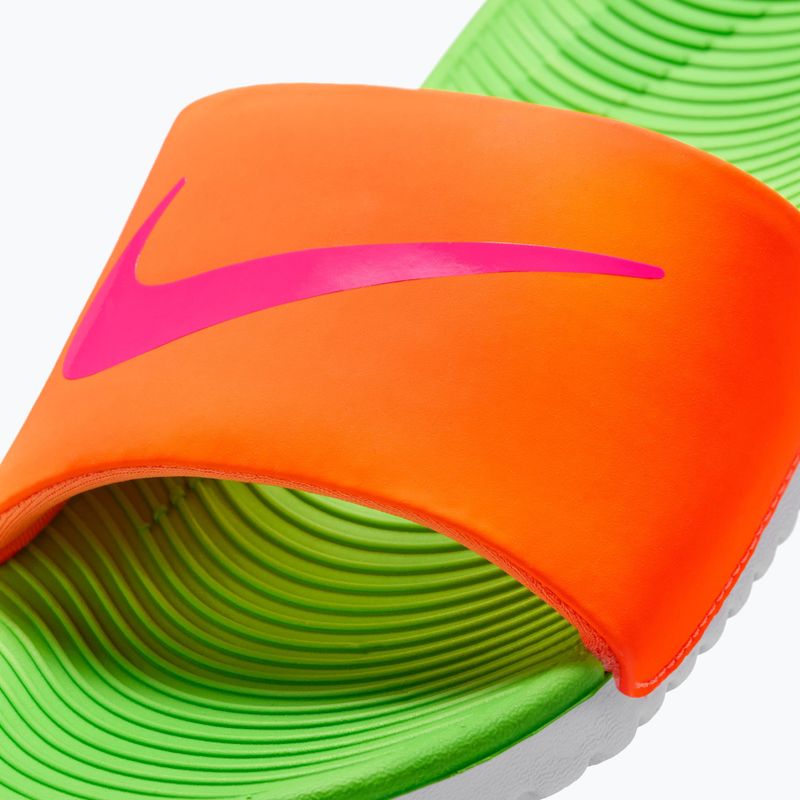 Șlapi pentru copii Nike Coffee total orange/green strike/hyper pink 4