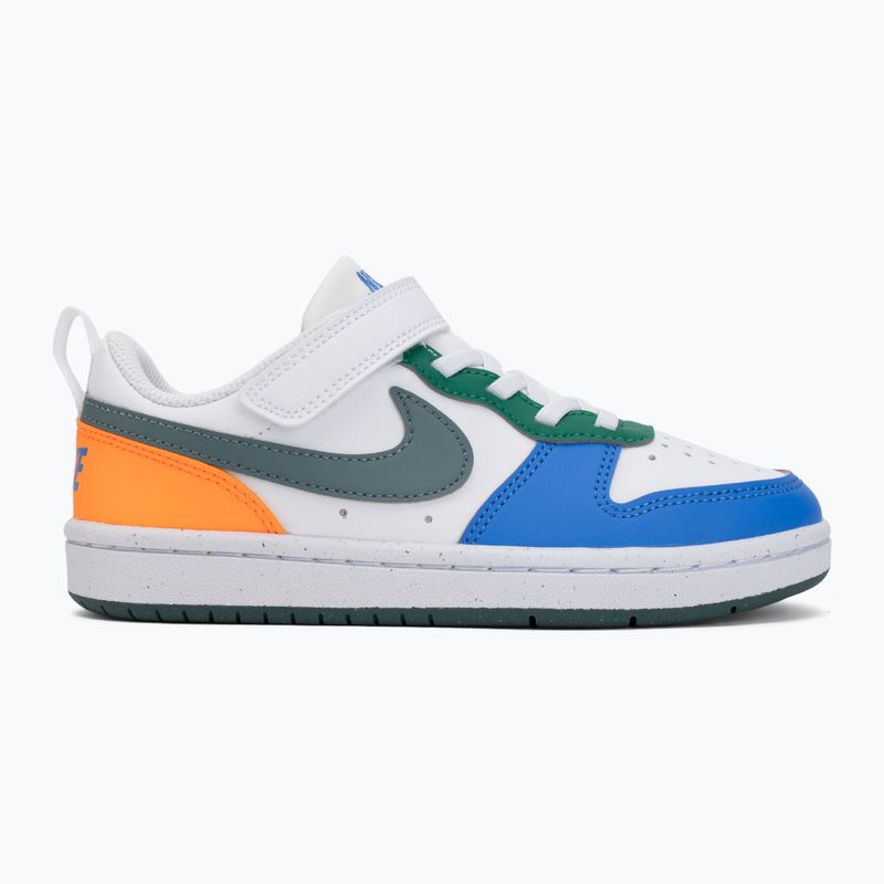 Încălțăminte pentru copii Nike Court Borough Low Recraft white/malachite/mineral slate 2
