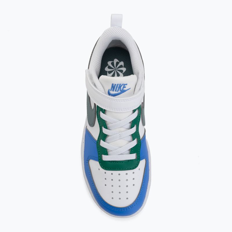 Încălțăminte pentru copii Nike Court Borough Low Recraft white/malachite/mineral slate 5