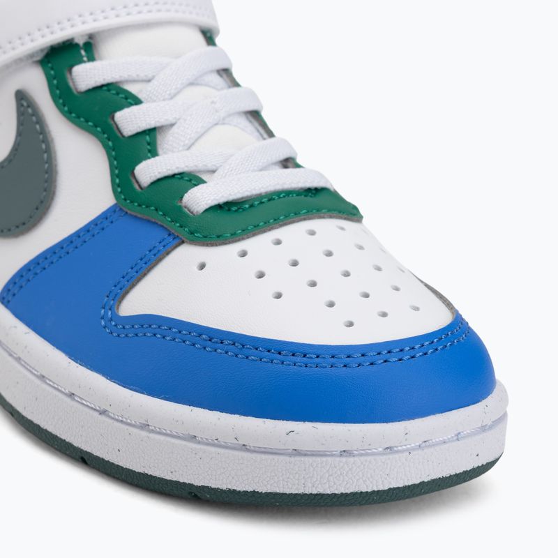 Încălțăminte pentru copii Nike Court Borough Low Recraft white/malachite/mineral slate 7